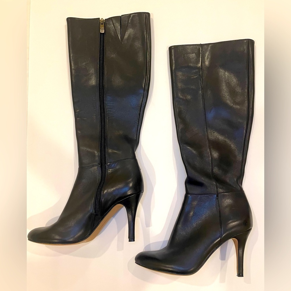Vince Camuto Tall Black Leather Boots Size 6M